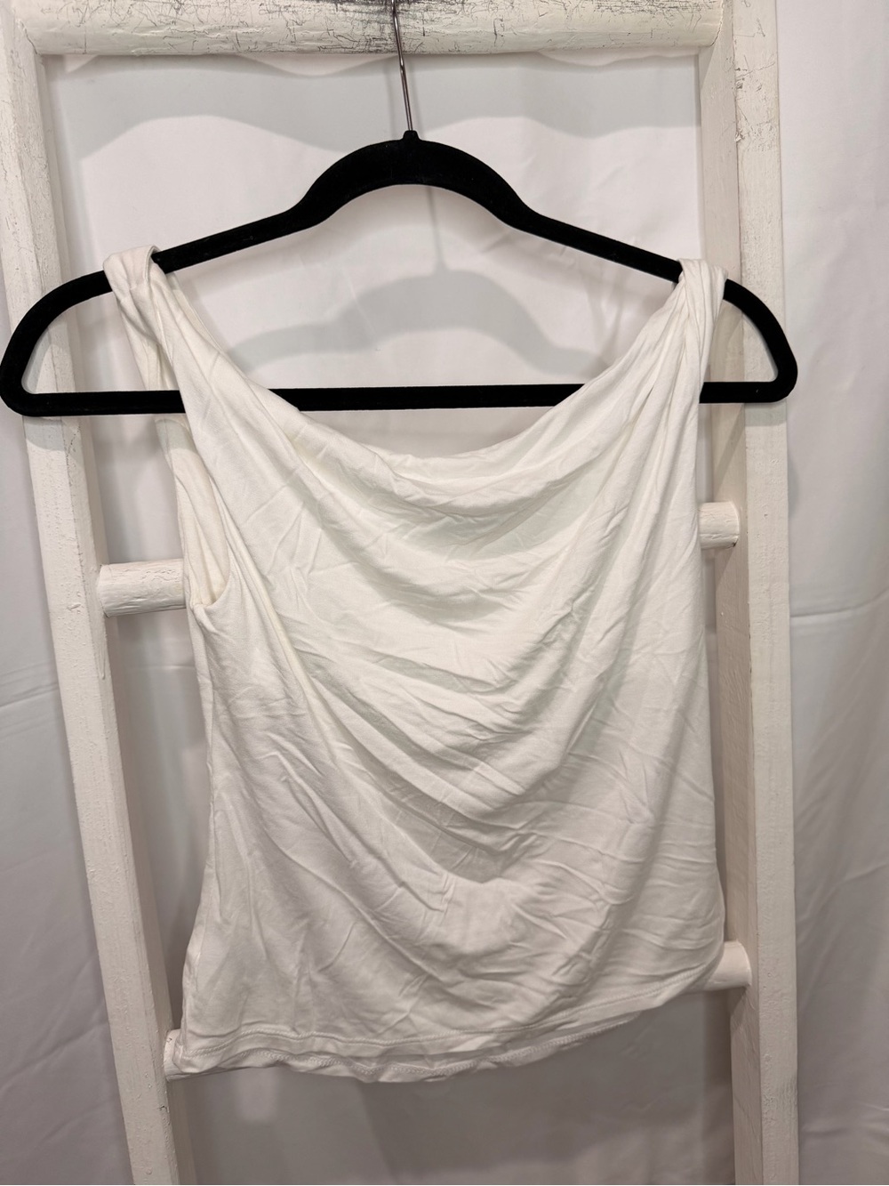 wild fable White Draped Neck Cowl Tank Top - Picture 2 of 3